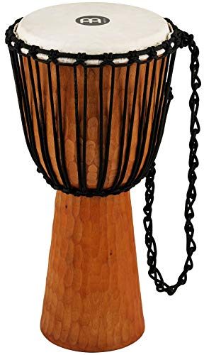 Meinl Percussion Rope Nile Djembe - Große Handtrommel - Mit Ziegenfell - Durchmesser 12 Zoll - Mahagoni, Natur (HDJ4-L) von Meinl Percussion