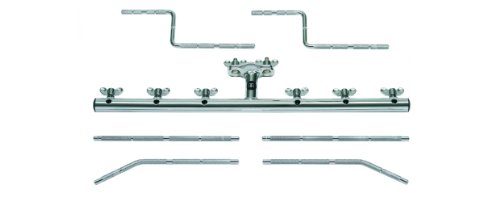 Meinl Percussion Mounting Bar Stangen - Set aus 6 Stangen für Schlagzeug Sets - Gerade, Gewinkelt und Z-förmig - Stahl, Verchromt (PMC-6) von Meinl Percussion