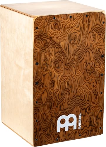 Meinl Percussion Snarecraft Cajon Instrument - Große Trommelkiste mit zwei Snare-Teppichen - Schlagfläche Burl Wood (SC100BW) von Meinl Percussion