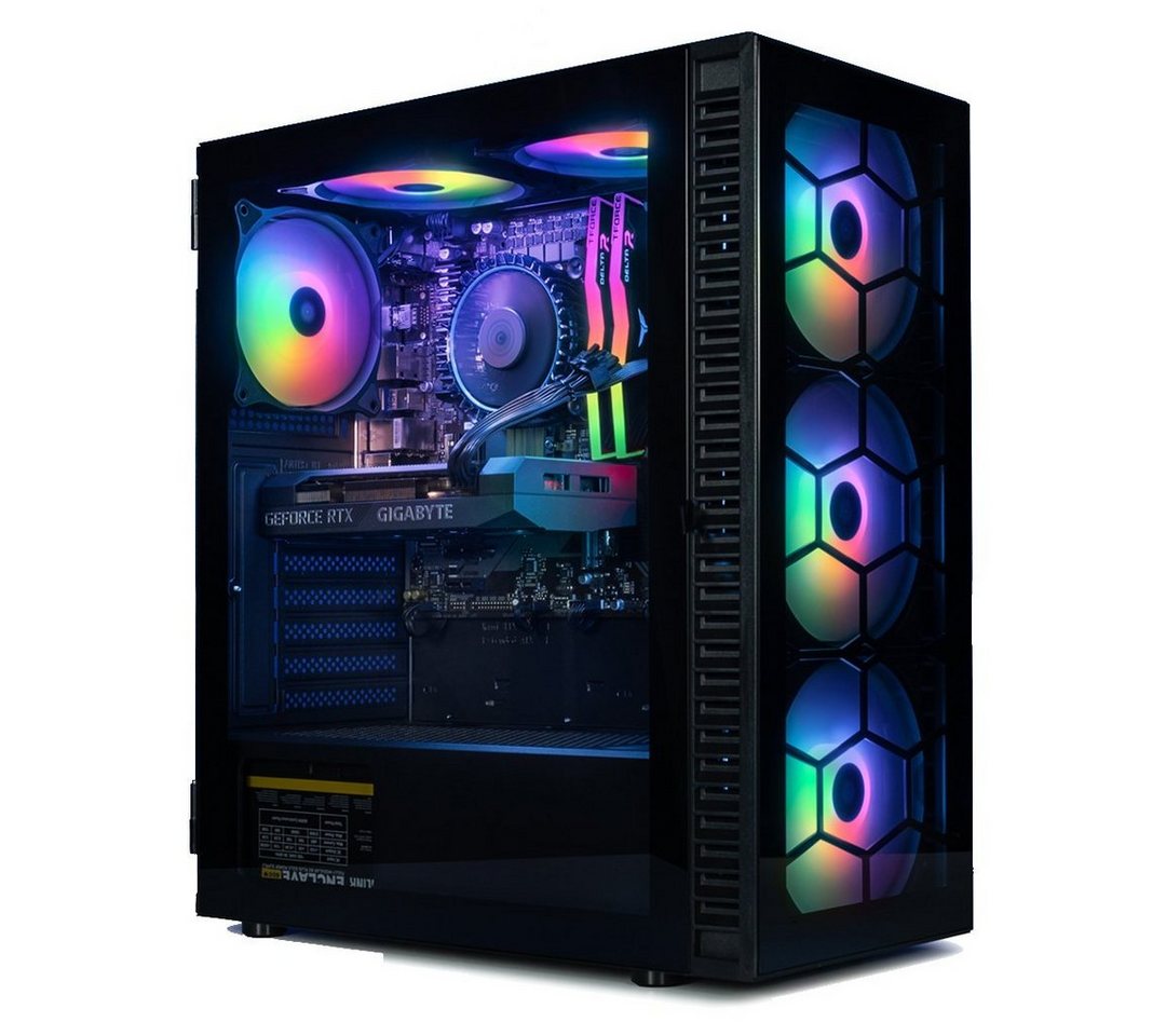 Meinpc AMD Ryzen 9 mit GeForce RTX 5070 Gaming-PC (AMD Ryzen 9 5900X, RTX 5070, 32 GB RAM, 1000 GB SSD, Wasserkühlung 360mm RGB, Gaming, Gamer, RGB) von Meinpc