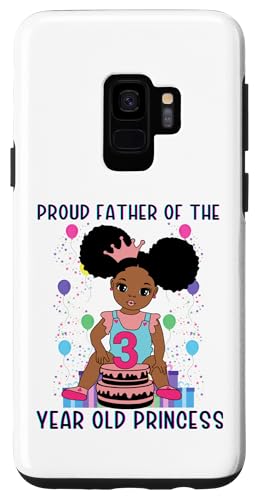 Hülle für Galaxy S9 Stolzer Vater der 3-jährigen Prinzessin schwarze Melaninmutter von Melanin Birthday Shopp