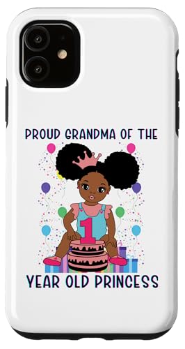 Hülle für iPhone 11 Stolze Oma der 1-jährigen Prinzessin Black Melanin Nana von Melanin Birthday Shopp
