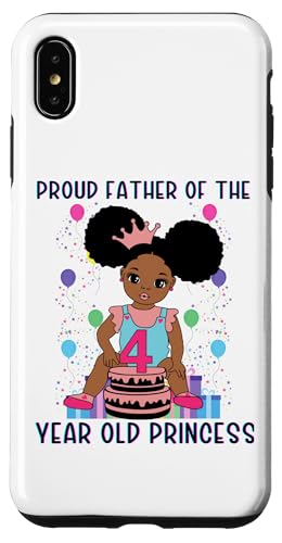Hülle für iPhone XS Max Stolzer Vater der 4-jährigen Prinzessin schwarze Melaninmutter von Melanin Birthday Shopp