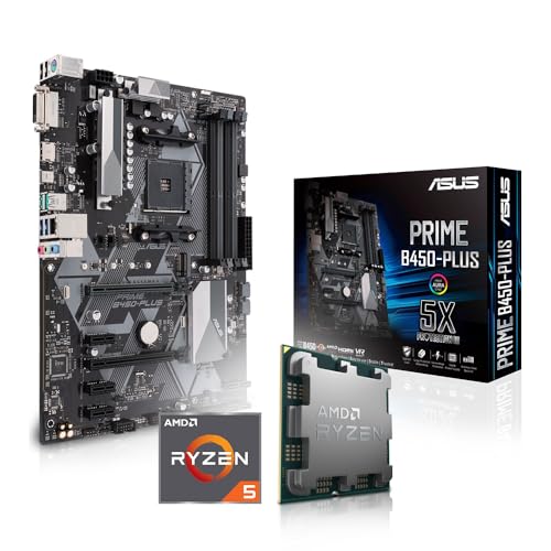 Aufrüst-Kit Bundle Ryzen 5 3600 6X 3.6 GHz Prozessor, 8 GB DDR4, ASUS Prime B450-Plus Mainboard (Komplett fertig zusammengebaut inkl. Bios Update und Funktionskontrolle) von Memory PC