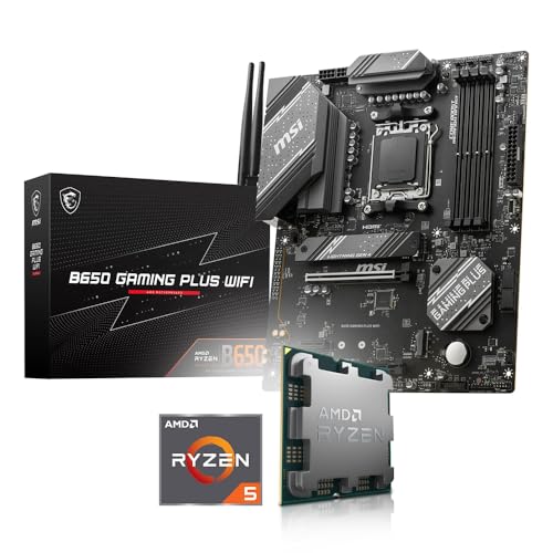 Aufrüst-Kit Bundle Ryzen 5 7500F 6X 3.7 GHz Prozessor, MSI B650 Gaming Plus WiFi Mainboard (Komplett fertig zusammengebaut inkl. Bios Update und Funktionskontrolle) von Memory PC