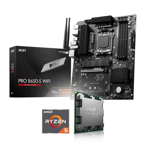 Aufrüst-Kit Bundle Ryzen 5 8400F 6X 4.2 GHz Prozessor, MSI PRO B650-S WiFi Mainboard (Komplett fertig zusammengebaut inkl. Bios Update und Funktionskontrolle) von Memory PC