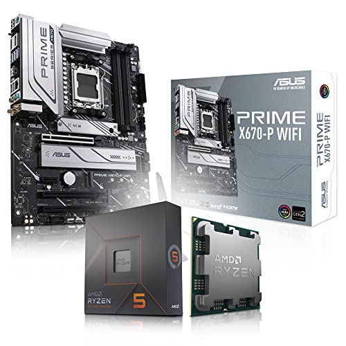 Aufrüst-Kit Bundle Ryzen 5 9600X 6X 5.4 GHz Prozessor, 32 GB DDR5, ASUS Prime X670-P WiFi, be Quiet! Pure Rock Slim 2 (Komplett fertig zusammengebaut inkl. Bios Update und Funktionskontrolle) von Memory PC