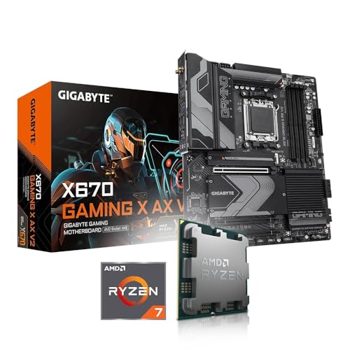 Aufrüst-Kit Bundle Ryzen 7 7800X3D 8x 4.2 GHz Prozessor, GIGABYTE X670 Gaming X AX WIFI V2 Mainboard, be quiet! Dark Rock 4 (Komplett fertig zusammengebaut inkl. Bios Update und Funktionskontrolle) von Memory PC