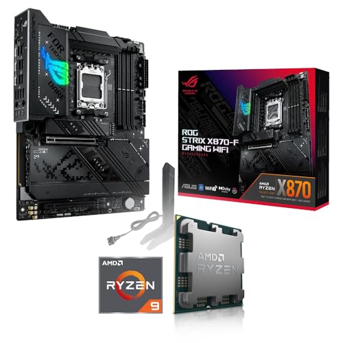 Aufrüst-Kit Bundle Ryzen 9 7950X3D 16x 4.2 GHz Prozessor, ASUS ROG Strix X870-F Gaming WiFi Mainboard, be Quiet! Dark Rock 4 (Komplett fertig zusammengebaut inkl. Bios Update und Funktionskontrolle) von Memory PC