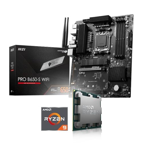 Aufrüst-Kit Bundle Ryzen 9 9900X 12x 4.4 GHz Prozessor, 16 GB DDR5, MSI PRO B650-S WiFi Mainboard, be Quiet! Dark Rock 4 (Komplett fertig zusammengebaut inkl. Bios Update und Funktionskontrolle) von Memory PC