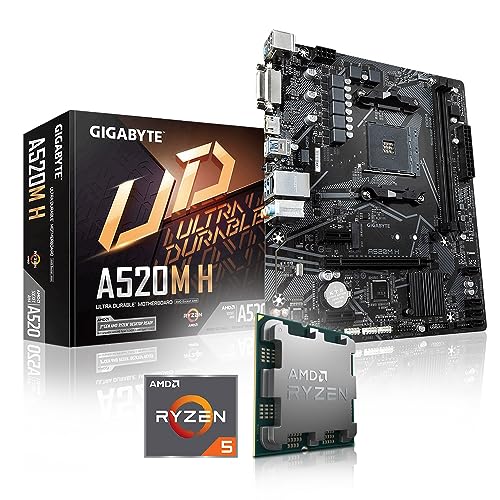 Memory PC Aufrüst-Kit Bundle AMD Ryzen 5 5500 6X 3.6 GHz, 16 GB DDR4, GIGABYTE A520M H, komplett fertig montiert inkl. Bios Update und getestet von Memory PC