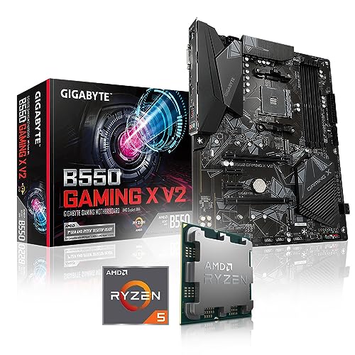 Memory PC Aufrüst-Kit Bundle Ryzen 7 5700X3D 8X 4.1 GHz Prozessor, 16 GB DDR4, Gigabyte B550 Gaming X V2 Mainboard (Komplett fertig zusammengebaut inkl. Bios Update und Funktionskontrolle) von Memory PC