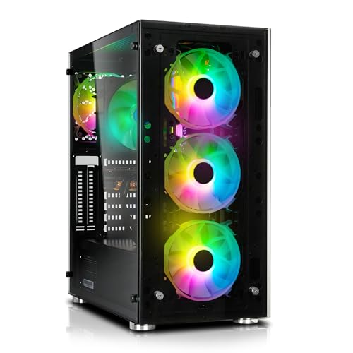 Memory PC Gaming Aufrüst PC (AMD Ryzen 7 5700X 8X 4.6 GHz, 16 GB DDR4 RAM,AMD Radeon RX 6700 10GB ohne SSD/Win) Gamer Gehäuse mit Tempered Glass von Memory PC