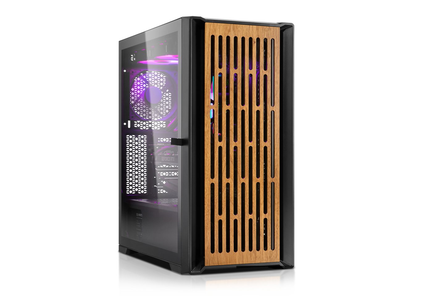 Memory PC Gaming-PC (AMD Ryzen 5 5600G, RX 6900 XT, 16 GB RAM, 500 GB SSD, Luftkühlung, RGB-Beleuchtung, Holz Optik) von Memory PC