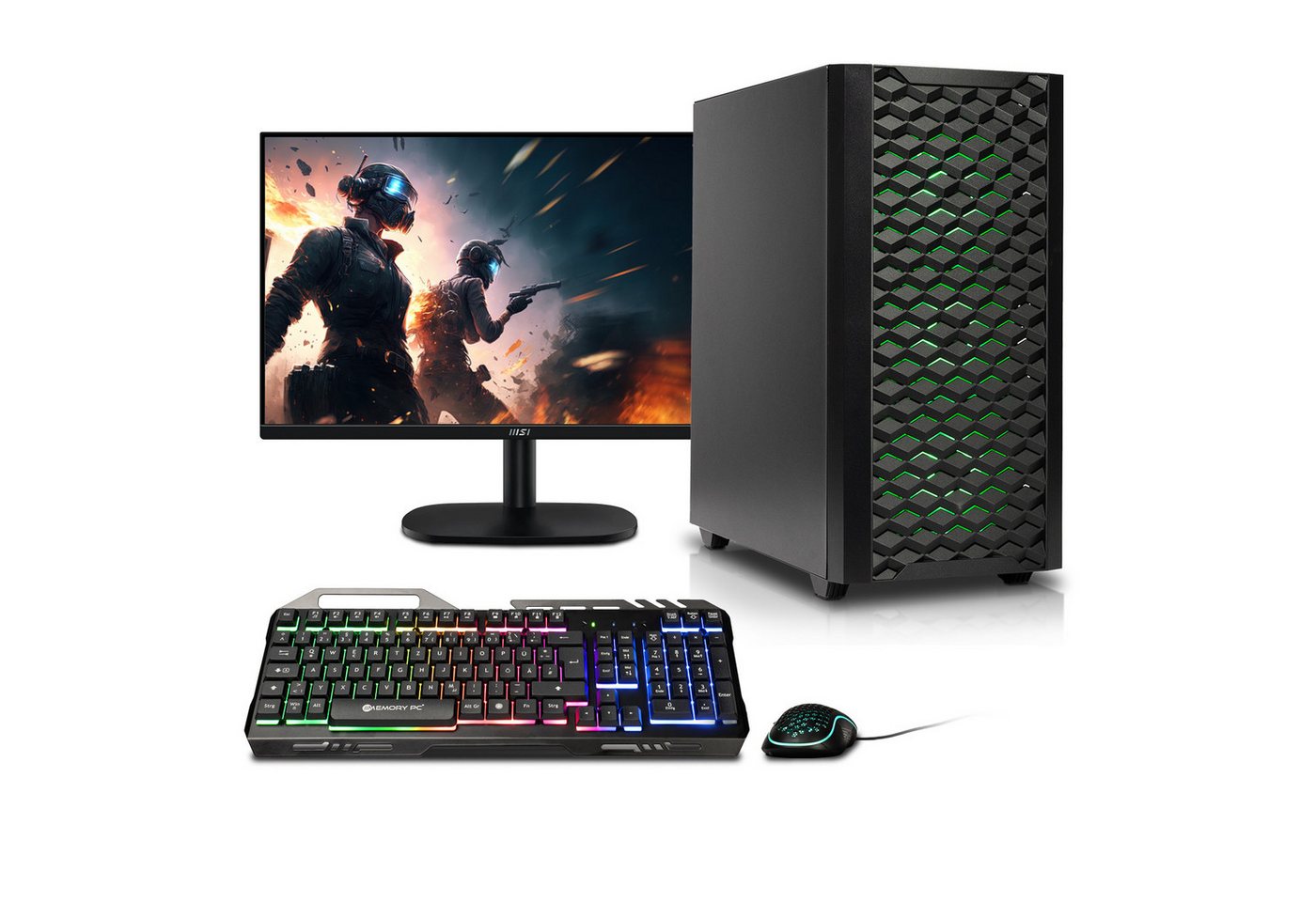 Memory PC Gaming-PC-Komplettsystem (27", AMD Ryzen 5 5600GT, RTX 3060, 16 GB RAM, 500 GB SSD) von Memory PC