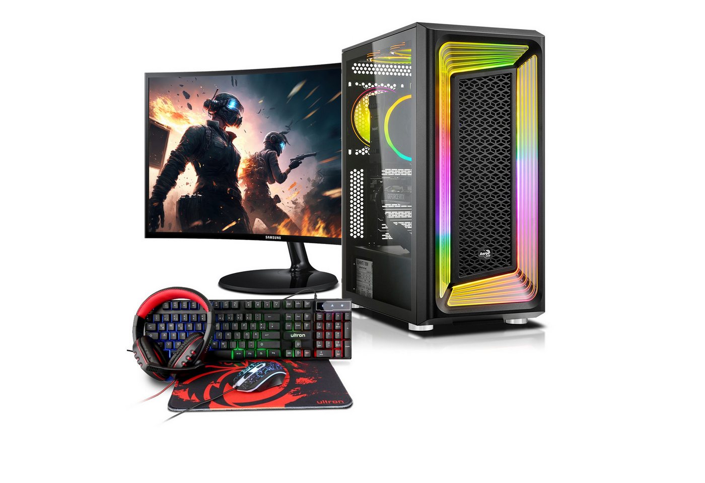 Memory PC PC-Set (24.00 Zoll, AMD Ryzen 3 3200G, 16 GB RAM, 500 GB SSD, Luftkühler) von Memory PC