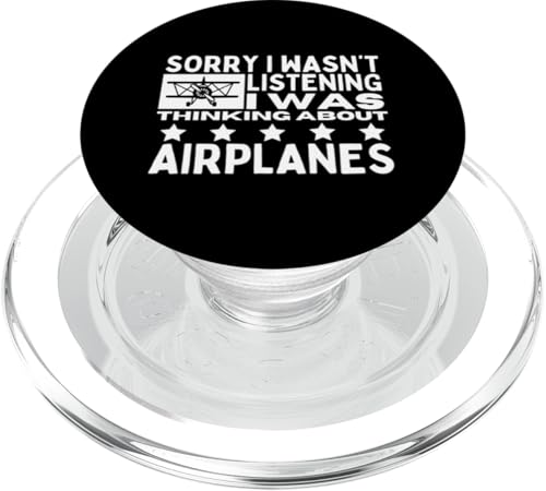 Entschuldigung, ich habe Airplane Fun Aviation Future Pilot nicht gehört PopSockets PopGrip für MagSafe von Mens Airline Pilot Costume