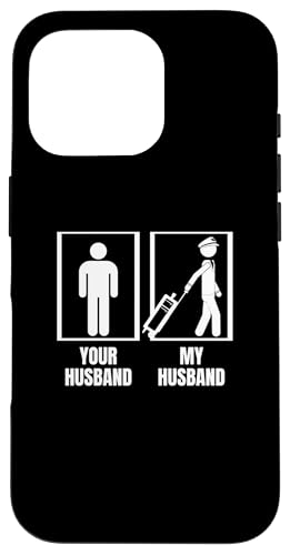 Lustiger Pilot mit Aufschrift "Your Husband My Husband Wife" Hülle für iPhone 16 Pro von Mens Airline Pilot Costume