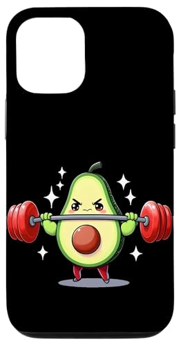 Hülle für iPhone 12/12 Pro Kawaii Gym Art: Avocado Lifting Goals von Merch Kawaii By LAP