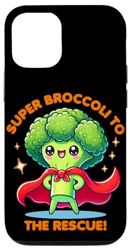 Hülle für iPhone 12/12 Pro Superhero Broccoli Kawaii Art: Fun Broccoli to The Rescue! von Merch Kawaii By LAP