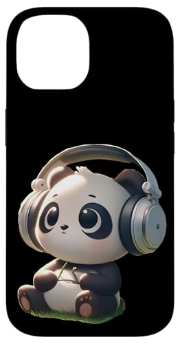 Hülle für iPhone 14 Kawaii Panda Grooving with Headphones von Merch Kawaii By LAP