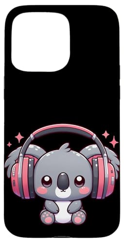 Hülle für iPhone 15 Pro Max Kawaii Koala Grooving with Headphones von Merch Kawaii By LAP