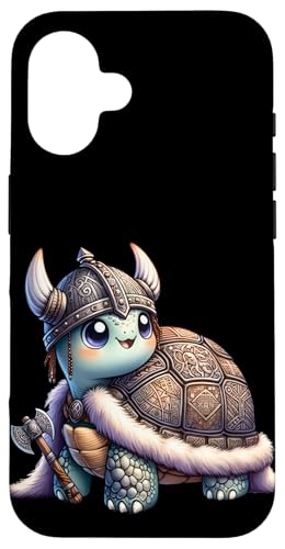 Hülle für iPhone 16 Kawaii Turtle Viking: Cute and Courageous von Merch Kawaii By LAP