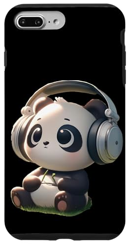 Hülle für iPhone 7 Plus/8 Plus Kawaii Panda Grooving with Headphones von Merch Kawaii By LAP