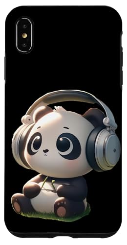 Hülle für iPhone XS Max Kawaii Panda Grooving with Headphones von Merch Kawaii By LAP