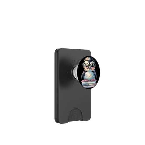 Kawaii Penguin Reading: Adorable Penguin Reading PopSockets PopWallet für MagSafe von Merch Kawaii By LAP