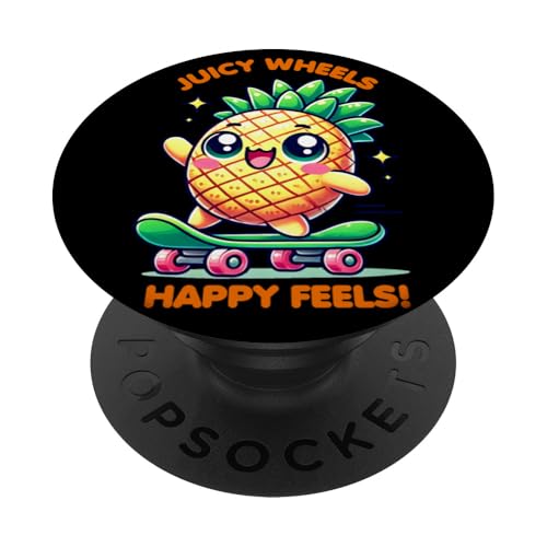 Kawaii Pineapple Skater Juicy Wheels PopSockets Klebender PopGrip von Merch Kawaii By LAP