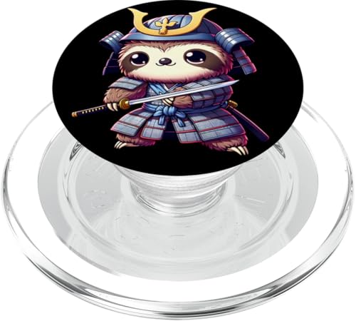 Kawaii Samurai Sloth: Tiny Cuteness Spirit PopSockets PopGrip für MagSafe von Merch Kawaii By LAP