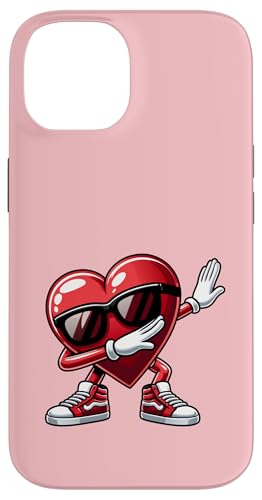 Valentinstag Dabbing Heart Funny Dab Dance Jungen Mädchen Kinder Hülle für iPhone 14 von Merch von Amazon