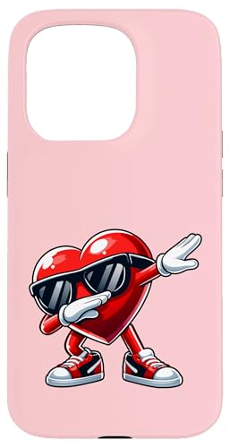 Valentinstag Dabbing Herz Lustig V-Day Jungen Mädchen Kinder Männer Hülle für iPhone 15 Pro von Merch von Amazon