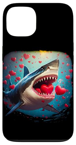 Valentinstag Lustiger herzfressender Hai - Heartbreaker Hülle für iPhone 13 von Merch von Amazon