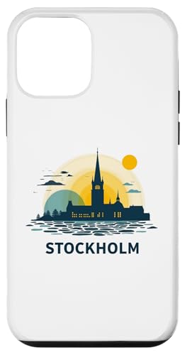 Geometrische Formen der abstrakten Stockholmer Rathäuser Hülle für iPhone 12 mini von MerchByCraig