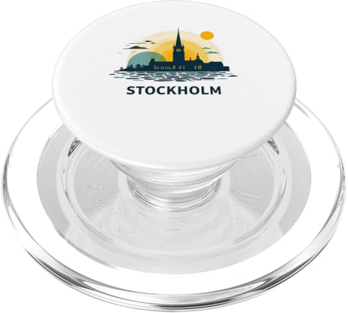 Geometrische Formen der abstrakten Stockholmer Rathäuser PopSockets PopGrip für MagSafe von MerchByCraig