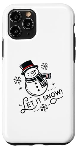 Hülle für iPhone 11 Pro Weihnachtsschneemann Let It Snow von MerchByCraig