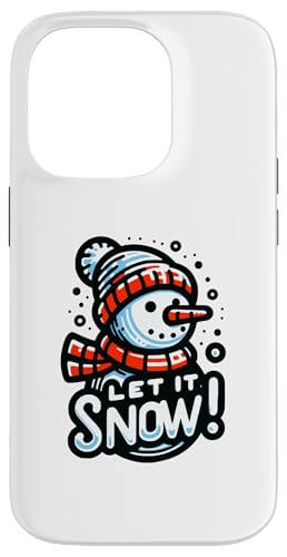 Hülle für iPhone 14 Pro Schneemann Let It Snow (Doodle Art) von MerchByCraig