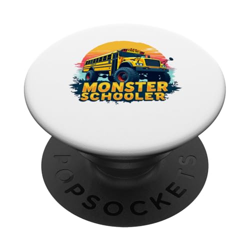 Monster Schooler Bus PopSockets Klebender PopGrip von MerchByCraig