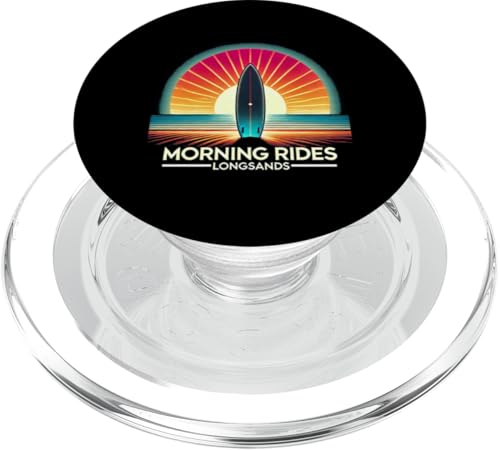 Morning Rides Longsands Tynemouth Surfing Sunset 2 PopSockets PopGrip für MagSafe von MerchByCraig