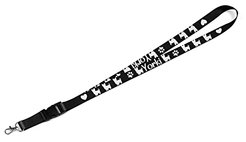 Lanyard Schlüsselanhänger Schlüsselband mit Karabiner schwarz: Hund Yorkshire Terrier von Merchandise for Fans