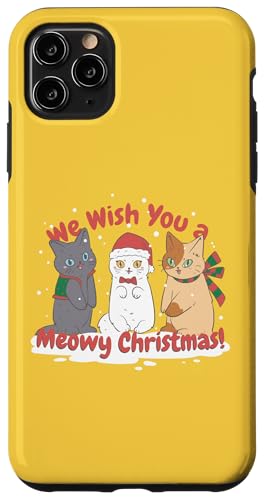 Hülle für iPhone 11 Pro Max Weihnachtskatzen - Wir wünschen ein miauendes Weihnachtsfest von Frohe Catmas! Meow Weihnachtsshirts & Geschenkidee