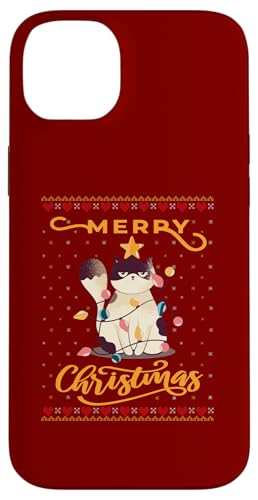 Hülle für iPhone 14 Plus Lustiges Ugly-Style Katzen Motiv für Weihnachten & Silvester von Frohe Catmas! Meow Weihnachtsshirts & Geschenkidee