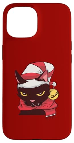 Hülle für iPhone 15 Zorniger schwarzer-Kater hat keine Lust auf Weihnachten von Frohe Catmas! Meow Weihnachtsshirts & Geschenkidee