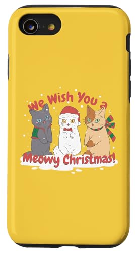 Hülle für iPhone SE (2020) / 7 / 8 Weihnachtskatzen - Wir wünschen ein miauendes Weihnachtsfest von Frohe Catmas! Meow Weihnachtsshirts & Geschenkidee