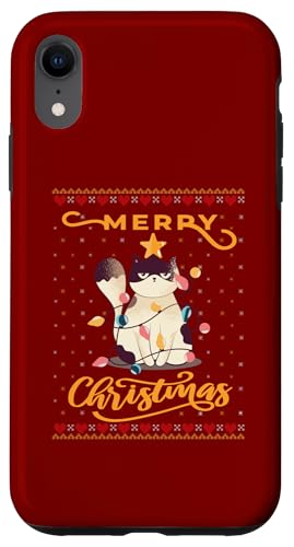 Hülle für iPhone XR Lustiges Ugly-Style Katzen Motiv für Weihnachten & Silvester von Frohe Catmas! Meow Weihnachtsshirts & Geschenkidee