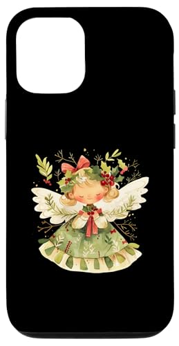 Hülle für iPhone 12/12 Pro Trendy Boho Herbst Floral Angel Weihnachten Pyjama Damen von Merry Christmas Gifts For The Whole Family