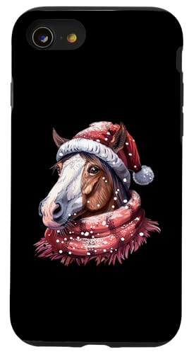 Reitpferd Portrait Weihnachten Reiten Hülle für iPhone SE (2020) / 7 / 8 von Merry Christmas Gifts For The Whole Family