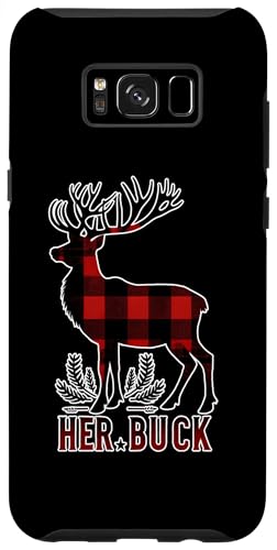 Hülle für Galaxy S8+ Plaid Rentier Her Buck Matching Christmas Couple Men von Merry Christmas Holiday Apparel